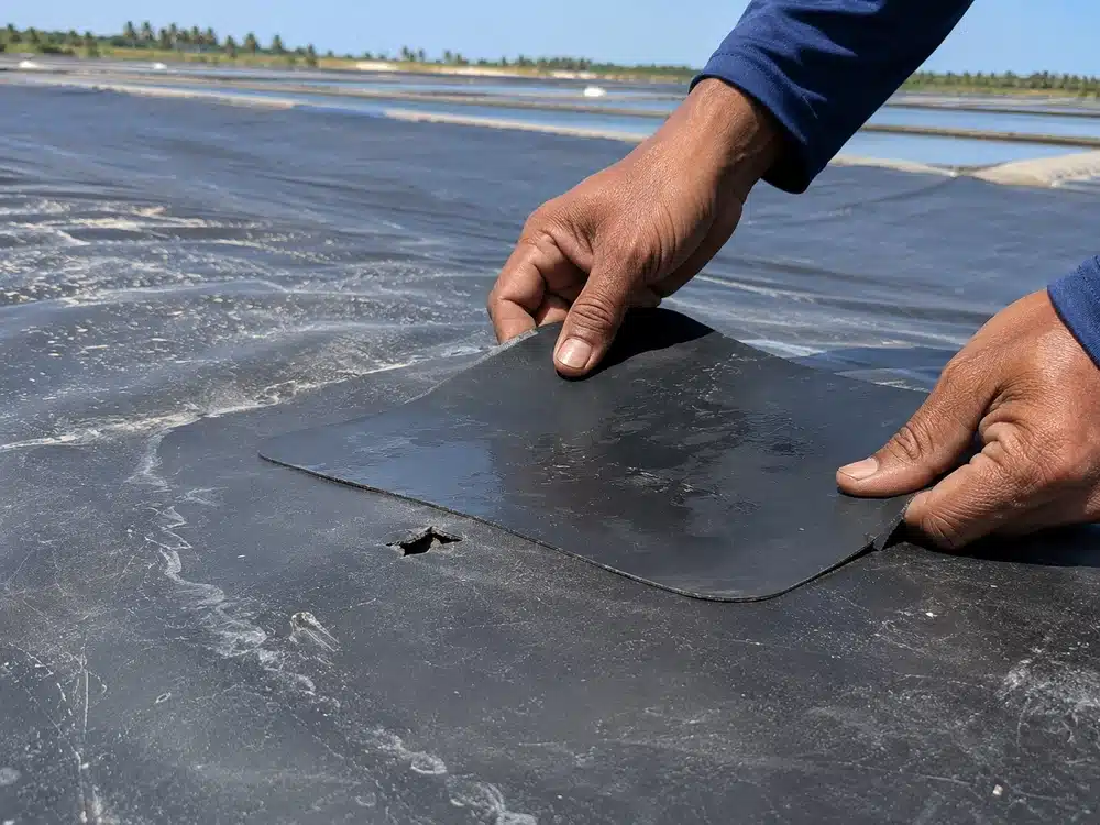 Geomembrane yang rusak